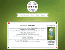 Tablet Screenshot of alldrinkgames.com